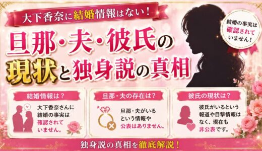 大下香奈に結婚情報はない！旦那・夫・彼氏の現状と独身説の真相