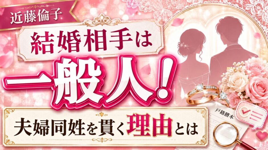 近藤倫子の結婚相手は一般人！夫婦同姓を貫く理由とは