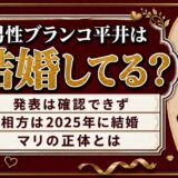男性ブランコ平井の結婚は発表なし！彼女とされたマリは誰の呼び名だったのか