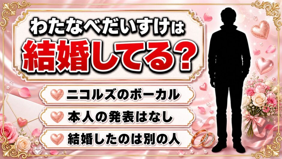 D.W.ニコルズわたなべだいすけの結婚は発表なし！寿脱退を発表したメンバーとは