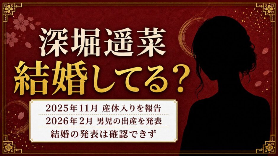 深堀遥菜の結婚は未発表！産休と出産だけが公表された経緯を整理