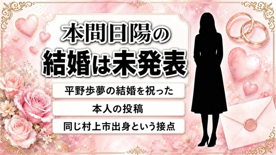 本間日陽の結婚は未発表！同郷・平野歩夢の結婚を祝った本人のX投稿