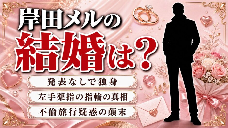 岸田メルの結婚は未発表で独身｜左手薬指の指輪と不倫旅行疑惑の顛末