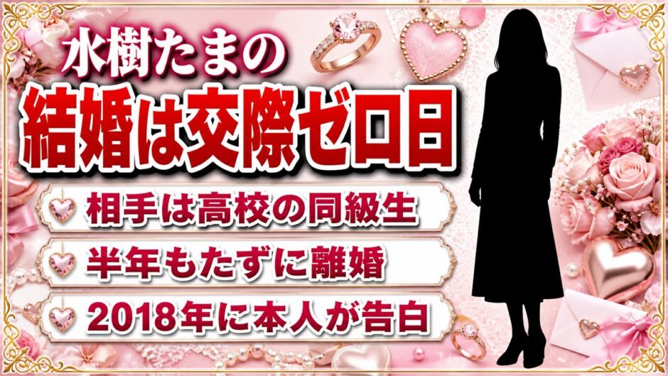 水樹たまの結婚は交際ゼロ日だった！高校の同級生と半年で終わった経緯とは？