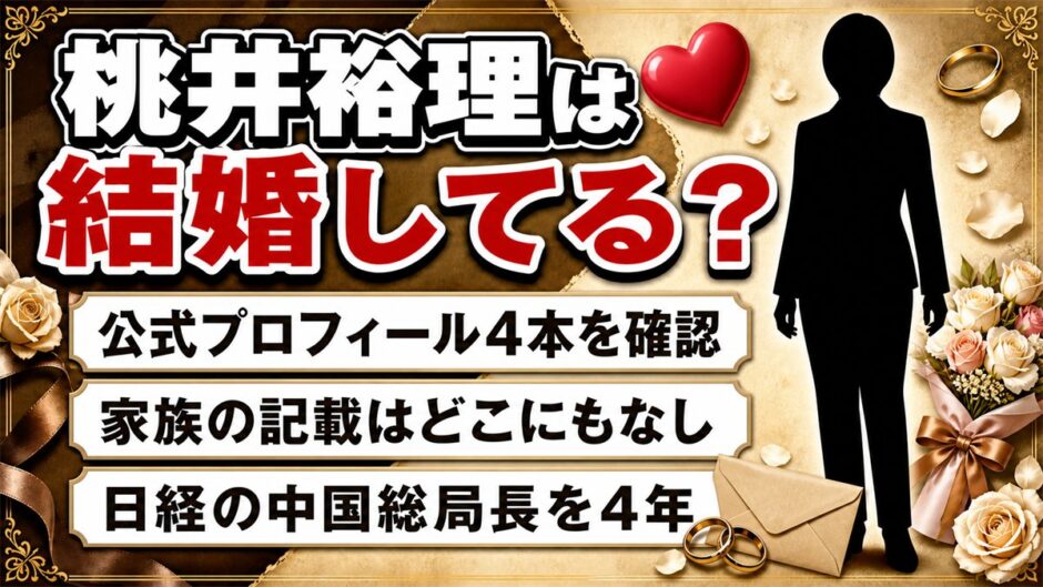 桃井裕理の結婚は非公表！日経の公式プロフィール4本に家族の記載がないワケとは