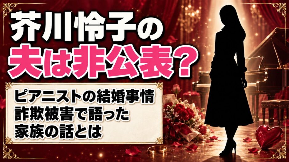 芥川怜子の夫は非公表！詐欺犯に家族の情報まで握られていた告白とは