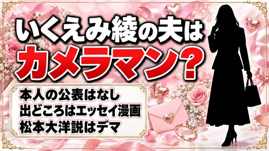 いくえみ綾の夫はカメラマン説！出どころはエッセイ漫画そろえてちょうだい?での描かれ方とは