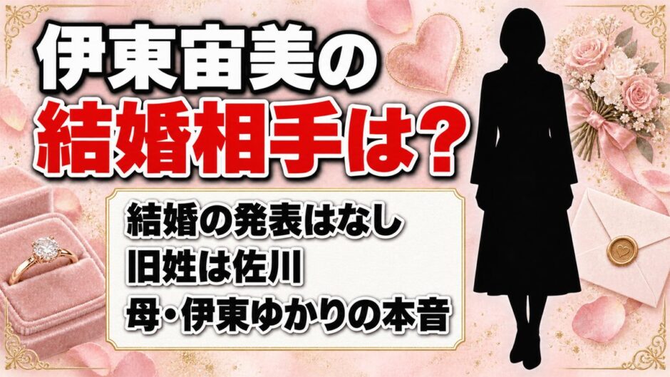 伊東宙美の結婚相手は発表なし！子供の有無をめぐって食い違うネットの情報とは