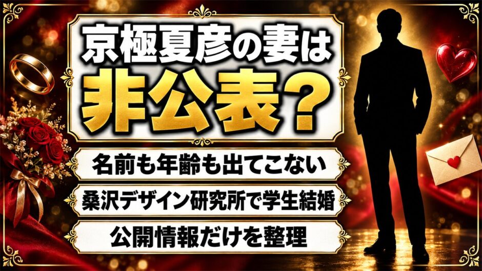 京極夏彦の妻は非公表！桑沢デザイン研究所に在籍中の学生結婚とは