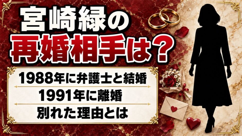 宮崎緑の再婚相手は公表なし！東大卒弁護士の元夫と3年で別れた理由とは