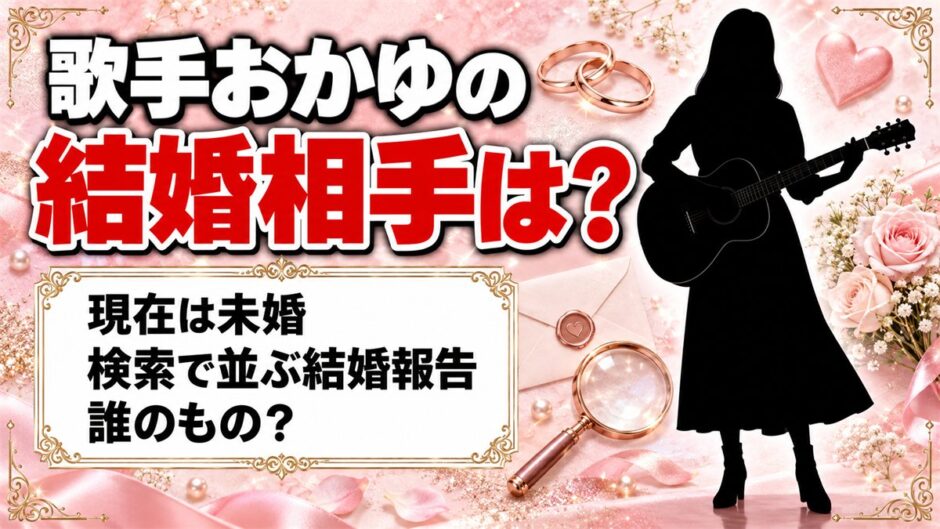 おかゆ（歌手）の結婚相手は？現在は未婚｜検索で並ぶ結婚報告は誰のもの？