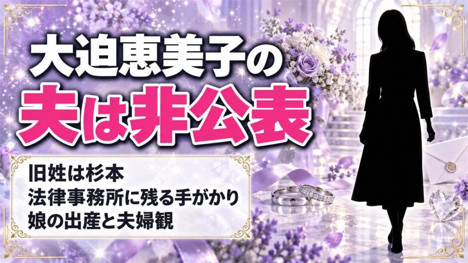 大迫恵美子の夫は非公表！旧姓・杉本が残した手がかりとは？