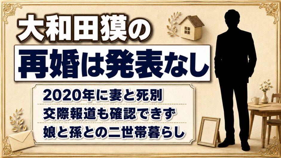 大和田獏の再婚は発表なし！娘・美帆と孫との二世帯暮らしを選んだ理由とは