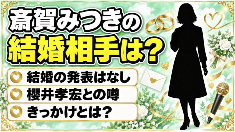 斎賀みつきの結婚相手は発表なし！櫻井孝宏との噂が出たきっかけとは？
