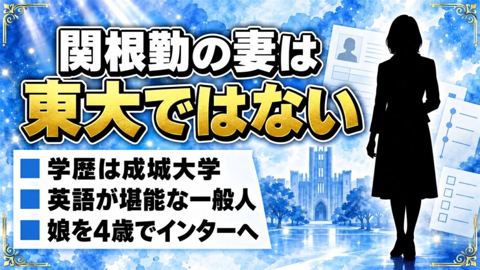 関根勤の妻は東大ではなく成城大卒！英語が堪能で娘を4歳でインターに入れた