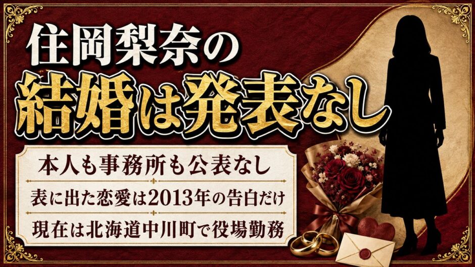 住岡梨奈の結婚は発表なし！恋愛が表に出たのは今井洋介の告白だけ