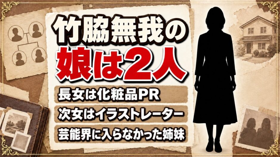 竹脇無我の娘は2人とも芸能界の外！長女と次女が選んだ仕事とは