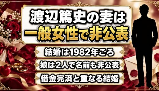 渡辺篤史の妻は一般女性で非公表！結婚した1982年と重なる借金完済とは