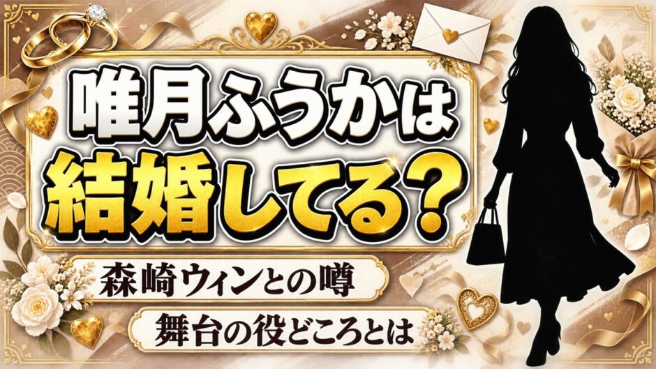 唯月ふうかの結婚は発表なし！森崎ウィンとの噂が出た舞台の役どころとは