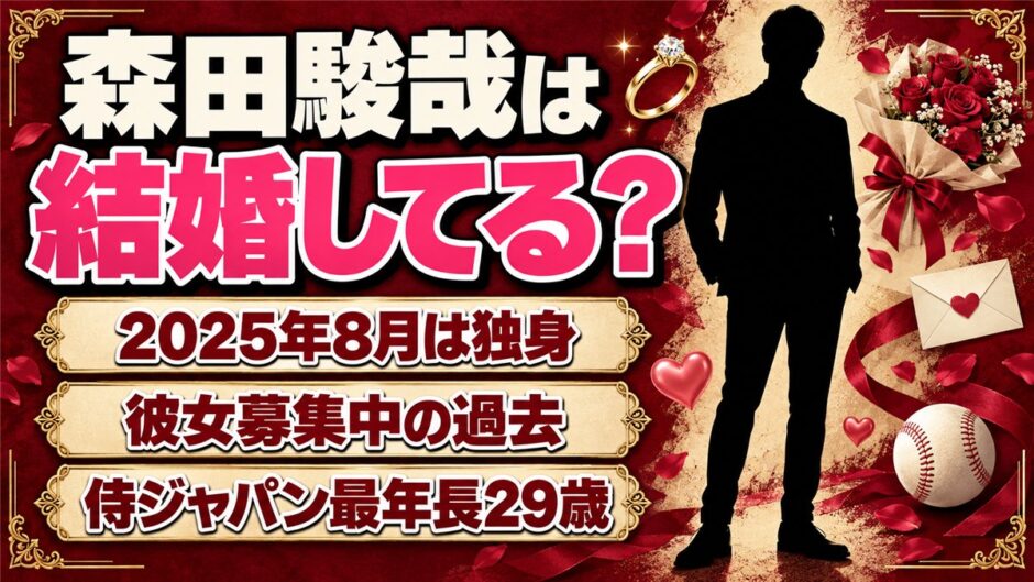 森田駿哉の結婚は発表なし！29歳の侍ジャパン最年長左腕に彼女はいる？