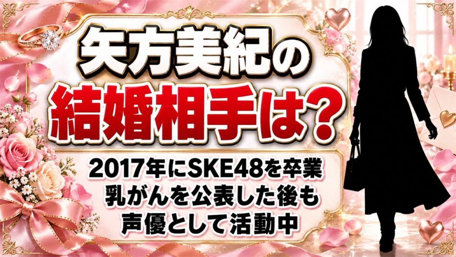 矢方美紀の結婚相手は？乳がん公表から続く声優活動とは